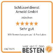 Schlüsseldienst München - 24h Schlüsselnotdienst Arnold GmbH - werkenntdenBESTEN.de Qualitätssiegel
