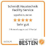 Schmidt Haustechnik Facility Service - werkenntdenBESTEN.de Qualitätssiegel