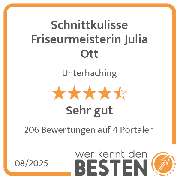Schnittkulisse Friseurmeisterin Julia Ott - werkenntdenBESTEN.de Qualitätssiegel