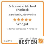 Schreinerei Michael Thorbeck - werkenntdenBESTEN.de Qualitätssiegel
