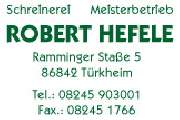Schreinerei Robert Hefele - Logo Schreinerei Robert Hefele in Türkheim