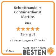 Schrotthandel + Containerdienst Martins - werkenntdenBESTEN.de Qualitätssiegel