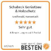 Schubeck Gerüstbau & Holzschutz - werkenntdenBESTEN.de Qualitätssiegel