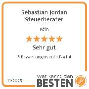 Sebastian Jordan Steuerberater - werkenntdenBESTEN.de Qualitätssiegel