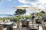 Seeterrassen-Restaurant mit Ostseeblick - Terrasse des Seeterrassen-Restaurant mit Ostseeblick im Maritim Seehotel Timmendorfer Strand