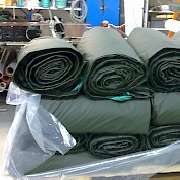 PVC-Planen aus beschichtetem Hochfestgewebe, Ia- Verarbeitung, Ia-Qualität (DIN 75200)Größe: 		ca. (6,00 x 10,00) mGewicht: 	ca. 680 g/m²Farbe: 		grün (RAL 6009)Planen für Bau, -Industrie, -und Privatwirtschaft!