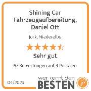 Shining Car Fahrzeugaufbereitung, Daniel Ott - werkenntdenBESTEN.de Qualitätssiegel