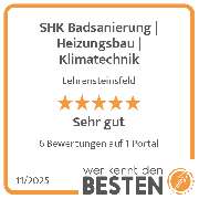 SHK Badsanierung | Heizungsbau | Klimatechnik - werkenntdenBESTEN.de Qualitätssiegel