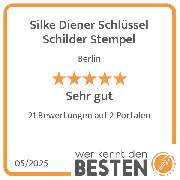 Silke Diener Schlüssel Schilder Stempel - werkenntdenBESTEN.de Qualitätssiegel