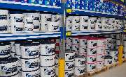 SKV GmbH Marburg - Standortbild Innenraum Lager SKV GmbH Marburg, Großhandel für Maler, Bodenleger und Stuckateure