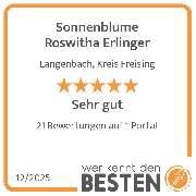 Sonnenblume  Roswitha Erlinger - werkenntdenBESTEN.de Qualitätssiegel