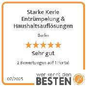 Starke Kerle Entrümpelung & Haushaltsauflösungen - werkenntdenBESTEN.de Qualitätssiegel