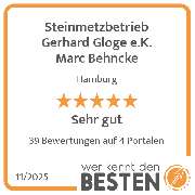 Steinmetzbetrieb Gerhard Gloge e.K. Marc Behncke - werkenntdenBESTEN.de Qualitätssiegel