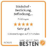 Stickchef - Bestickung, Beflockung, Bedruckung - werkenntdenBESTEN.de Qualitätssiegel