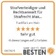 Strafverteidiger und Rechtsanwalt für Strafrecht Max Matusewicz - werkenntdenBESTEN.de Qualitätssiegel
