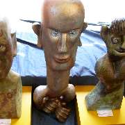 Skulpturen aus Ytongstein: Die Drei von der Tankstelle, von Roland Strey