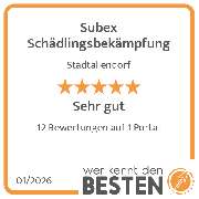 Subex Schädlingsbekämpfung - werkenntdenBESTEN.de Qualitätssiegel