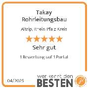 Takay Rohrleitungsbau - werkenntdenBESTEN.de Qualitätssiegel