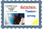 TandemPaar.de Tandemsprung Niederbayern Anbieter - TandemPaar: Wertgutschein Tandemsprung 4300 Meter
