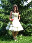 Tanzkleid der 50er - Anke Beger - 50er Jahre Brautkleid mit zarten Fliederblüten