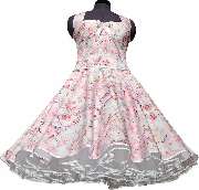 Tanzkleid der 50er - Anke Beger - 50er Jahre Brautpetticoatkleid mit rosa Rosen
