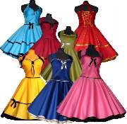 Tanzkleid der 50er - Anke Beger - Elegante einfarbige Petticoatkleider aus wunderschönem Satin zur Jugendweihe, zum Abiball, Geburtstagsevents oder anderen Festlichkeiten.