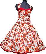 Tanzkleid der 50er - Anke Beger - Petticoatkleid roter Mohn