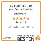 TCG SERVICES - Inh. me. Patrik Pfeiffer - werkenntdenBESTEN.de Qualitätssiegel