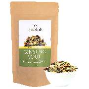 TeaClub - Ginseng Soul ist eine Kräutertee-Mischung mit sorgfältig ausgewählten Zutaten, die fein aufeinander abgestimmt wurden. Eine Zutat dieser Kräutertee-Mischung ist die enthaltene Ginseng-Wurzel, die u.a. aus der traditionell chinesischen Medizin be