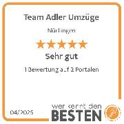 Team Adler Umzüge - werkenntdenBESTEN.de Qualitätssiegel