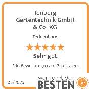 Tenberg Gartentechnik GmbH & Co. KG - werkenntdenBESTEN.de Qualitätssiegel