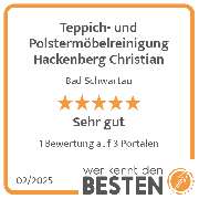 Teppich- und Polstermöbelreinigung Hackenberg Christian - werkenntdenBESTEN.de Qualitätssiegel