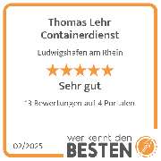Thomas Lehr Containerdienst - werkenntdenBESTEN.de Qualitätssiegel