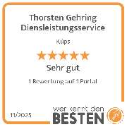 Thorsten Gehring Diensleistungsservice - werkenntdenBESTEN.de Qualitätssiegel