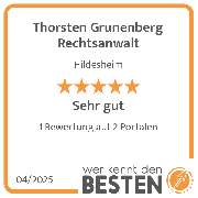 Thorsten Grunenberg Rechtsanwalt - werkenntdenBESTEN.de Qualitätssiegel