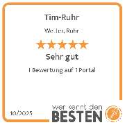 Tim-Ruhr - werkenntdenBESTEN.de Qualitätssiegel