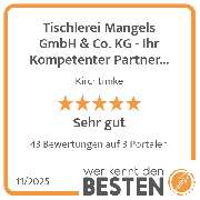 Tischlerei Mangels GmbH & Co. KG - Ihr Kompetenter Partner für Türen - Fenster - Treppenbau - werkenntdenBESTEN.de Qualitätssiegel