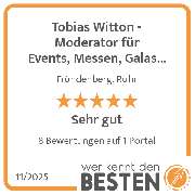 Tobias Witton - Moderator für Events, Messen, Galas und TV - werkenntdenBESTEN.de Qualitätssiegel
