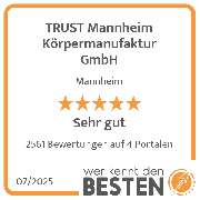 TRUST Mannheim Körpermanufaktur GmbH - werkenntdenBESTEN.de Qualitätssiegel