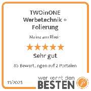 TWOinONE Werbetechnik + Folierung - werkenntdenBESTEN.de Qualitätssiegel