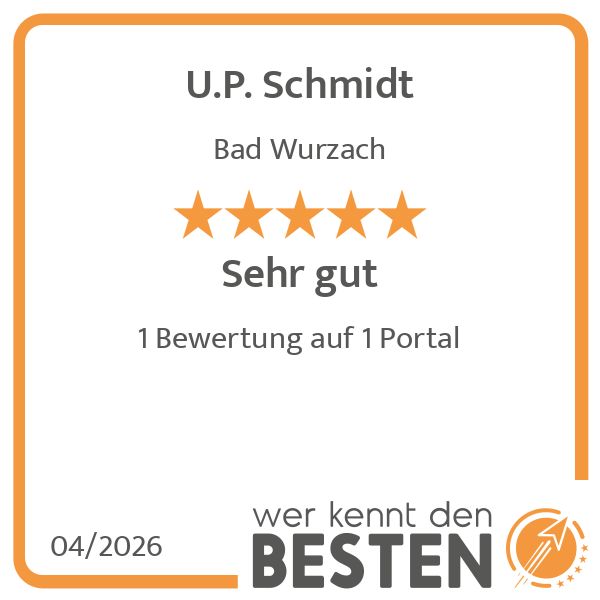 U.P. Schmidt - werkenntdenBESTEN.de Qualitätssiege …
