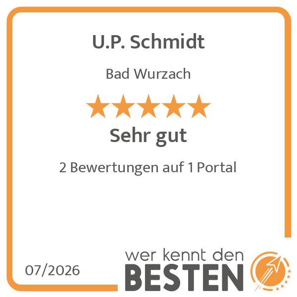 U.P. Schmidt - werkenntdenBESTEN.de Qualitätssiege …