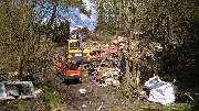 UCA - Umwelt-, Container- und Abbruchservice Marcel Luczka - Gebäudeabbriß im Wald für Stadt Bochum