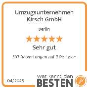 Umzugsunternehmen Kirsch GmbH - werkenntdenBESTEN.de Qualitätssiegel