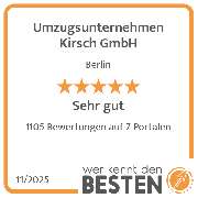 Umzugsunternehmen Kirsch GmbH - werkenntdenBESTEN.de Qualitätssiegel