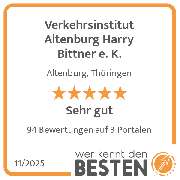 Verkehrsinstitut Altenburg Harry Bittner e. K. - werkenntdenBESTEN.de Qualitätssiegel