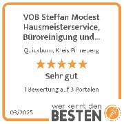 VOB Steffan Modest Hausmeisterservice, Büroreinigung und Gartenpflege - werkenntdenBESTEN.de Qualitätssiegel