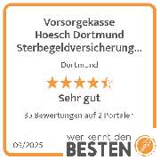 Vorsorgekasse Hoesch Dortmund Sterbegeldversicherung VVaG - werkenntdenBESTEN.de Qualitätssiegel
