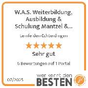 W.A.S. Weiterbildung, Ausbildung & Schulung Mantzel & Iliadis GbR - werkenntdenBESTEN.de Qualitätssiegel