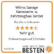 Wilms Garage Karosserie- u. Fahrzeugbau GmbH - werkenntdenBESTEN.de Qualitätssiegel